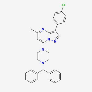 3-(4-Chlorophenyl)-7-[4-(diphenylmethyl)piperazin-1-yl]-5-methylpyrazolo[1,5-a]pyrimidine