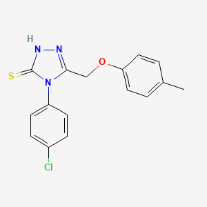 molecular formula C16H14ClN3OS B1220501 4-(4-chlorophenyl)-3-[(4-methylphenoxy)methyl]-1H-1,2,4-triazole-5-thione 