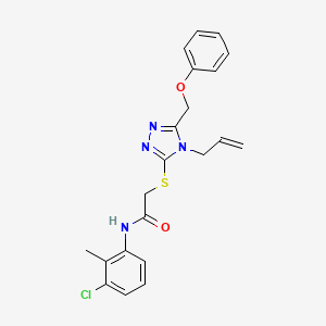 N-(3-chloro-2-methylphenyl)-2-{[5-(phenoxymethyl)-4-(prop-2-en-1-yl)-4H-1,2,4-triazol-3-yl]sulfanyl}acetamide