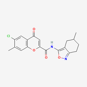 6-chloro-7-methyl-N-(5-methyl-4,5,6,7-tetrahydro-2,1-benzoxazol-3-yl)-4-oxo-4H-chromene-2-carboxamide