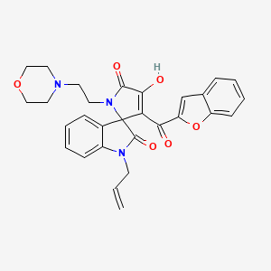 3'-(1-benzofuran-2-ylcarbonyl)-4'-hydroxy-1'-[2-(morpholin-4-yl)ethyl]-1-(prop-2-en-1-yl)spiro[indole-3,2'-pyrrole]-2,5'(1H,1'H)-dione