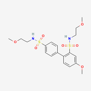 molecular formula C19H26N2O7S2 B12205068 4-methoxy-N2,N4'-bis(2-methoxyethyl)-[1,1'-biphenyl]-2,4'-disulfonamide 