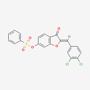 2-[(3,4-Dichlorophenyl)methylene]-3-oxobenzo[3,4-b]furan-6-yl benzenesulfonate