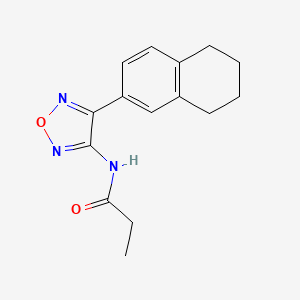 molecular formula C15H17N3O2 B12205077 N-[4-(5,6,7,8-tetrahydronaphthalen-2-yl)-1,2,5-oxadiazol-3-yl]propanamide 