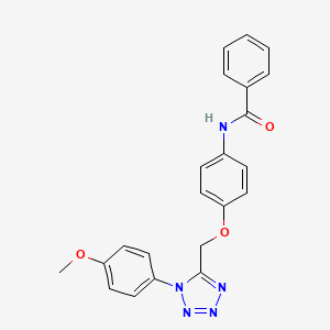 molecular formula C22H19N5O3 B12205103 N-(4-((1-(4-methoxyphenyl)-1H-tetrazol-5-yl)methoxy)phenyl)benzamide 