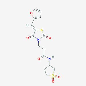 N-(1,1-dioxidotetrahydrothiophen-3-yl)-3-[(5Z)-5-(furan-2-ylmethylidene)-2,4-dioxo-1,3-thiazolidin-3-yl]propanamide