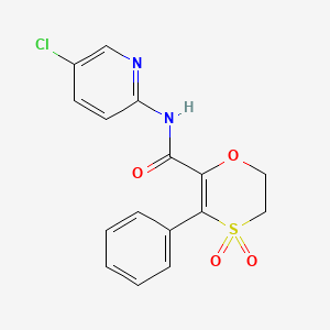 N-(5-chloropyridin-2-yl)-3-phenyl-5,6-dihydro-1,4-oxathiine-2-carboxamide 4,4-dioxide