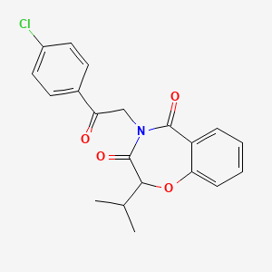 4-[2-(4-chlorophenyl)-2-oxoethyl]-2-(propan-2-yl)-1,4-benzoxazepine-3,5(2H,4H)-dione