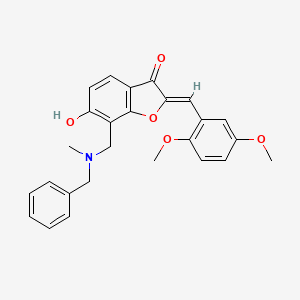 (2Z)-7-{[benzyl(methyl)amino]methyl}-2-(2,5-dimethoxybenzylidene)-6-hydroxy-1-benzofuran-3(2H)-one