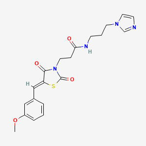 N-[3-(1H-imidazol-1-yl)propyl]-3-[(5Z)-5-(3-methoxybenzylidene)-2,4-dioxo-1,3-thiazolidin-3-yl]propanamide