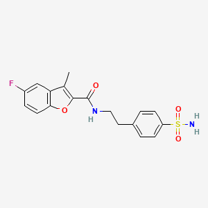 5-fluoro-3-methyl-N-[2-(4-sulfamoylphenyl)ethyl]-1-benzofuran-2-carboxamide