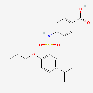 4-({[4-Methyl-5-(methylethyl)-2-propoxyphenyl]sulfonyl}amino)benzoic acid