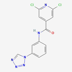 2,6-dichloro-N-[3-(1H-tetrazol-1-yl)phenyl]pyridine-4-carboxamide