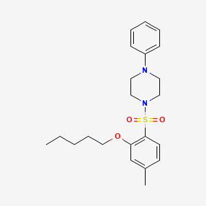 1-[(4-Methyl-2-pentyloxyphenyl)sulfonyl]-4-phenylpiperazine