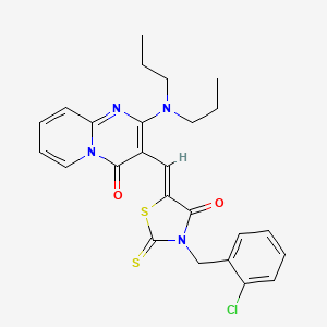 3-{(Z)-[3-(2-chlorobenzyl)-4-oxo-2-thioxo-1,3-thiazolidin-5-ylidene]methyl}-2-(dipropylamino)-4H-pyrido[1,2-a]pyrimidin-4-one