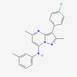 3-(4-chlorophenyl)-2,5-dimethyl-N-(3-methylphenyl)pyrazolo[1,5-a]pyrimidin-7-amine