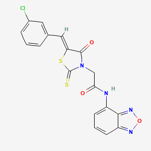 N-(2,1,3-benzoxadiazol-4-yl)-2-[(5Z)-5-(3-chlorobenzylidene)-4-oxo-2-thioxo-1,3-thiazolidin-3-yl]acetamide