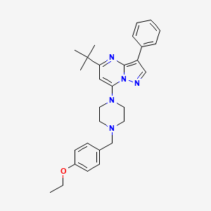 5-Tert-butyl-7-[4-(4-ethoxybenzyl)piperazin-1-yl]-3-phenylpyrazolo[1,5-a]pyrimidine