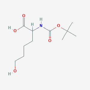 molecular formula C11H21NO5 B122053 N-[叔丁氧羰基]-6-羟基-DL-正亮氨酸 CAS No. 81505-64-8