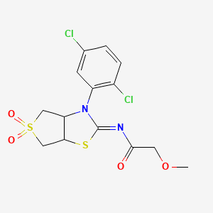 N-[(2Z)-3-(2,5-dichlorophenyl)-5,5-dioxidotetrahydrothieno[3,4-d][1,3]thiazol-2(3H)-ylidene]-2-methoxyacetamide