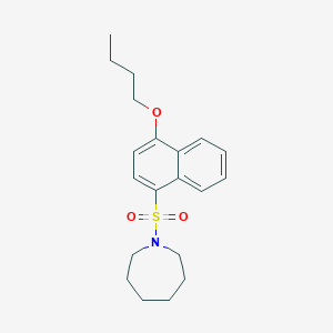 molecular formula C20H27NO3S B12205323 1-[(4-Butoxynaphthalen-1-yl)sulfonyl]azepane 