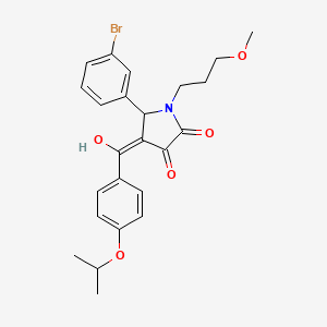 (4E)-5-(3-bromophenyl)-4-{hydroxy[4-(propan-2-yloxy)phenyl]methylidene}-1-(3-methoxypropyl)pyrrolidine-2,3-dione