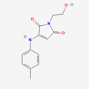 molecular formula C13H14N2O3 B12205335 1-(2-hydroxyethyl)-3-(p-tolylamino)-1H-pyrrole-2,5-dione 