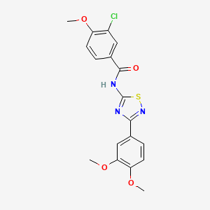 3-chloro-N-[3-(3,4-dimethoxyphenyl)-1,2,4-thiadiazol-5-yl]-4-methoxybenzamide