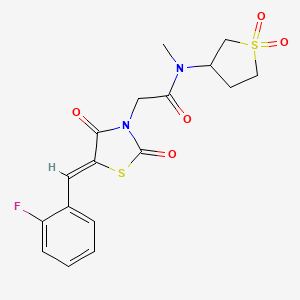 N-(1,1-dioxidotetrahydrothiophen-3-yl)-2-[(5Z)-5-(2-fluorobenzylidene)-2,4-dioxo-1,3-thiazolidin-3-yl]-N-methylacetamide