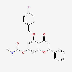 5-[(4-fluorobenzyl)oxy]-4-oxo-2-phenyl-4H-chromen-7-yl dimethylcarbamate