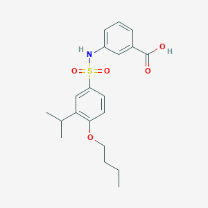 3-[4-Butoxy-3-(propan-2-yl)benzenesulfonamido]benzoic acid