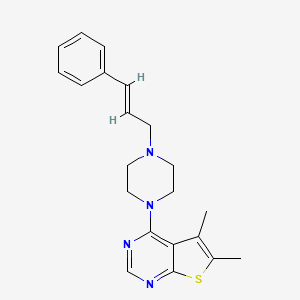 5,6-dimethyl-4-{4-[(2E)-3-phenylprop-2-en-1-yl]piperazin-1-yl}thieno[2,3-d]pyrimidine