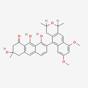molecular formula C32H32O7 B1220542 Karwinskione CAS No. 59481-46-8