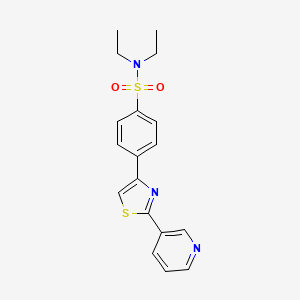 N,N-diethyl-4-[2-(pyridin-3-yl)-1,3-thiazol-4-yl]benzene-1-sulfonamide