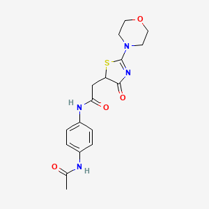 N-[4-(acetylamino)phenyl]-2-[2-(morpholin-4-yl)-4-oxo-4,5-dihydro-1,3-thiazol-5-yl]acetamide