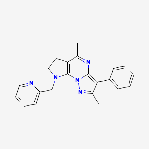 2,5-dimethyl-3-phenyl-8-(pyridin-2-ylmethyl)-7,8-dihydro-6H-pyrazolo[1,5-a]pyrrolo[3,2-e]pyrimidine