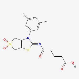 5-{[(2Z)-3-(3,5-dimethylphenyl)-5,5-dioxidotetrahydrothieno[3,4-d][1,3]thiazol-2(3H)-ylidene]amino}-5-oxopentanoic acid