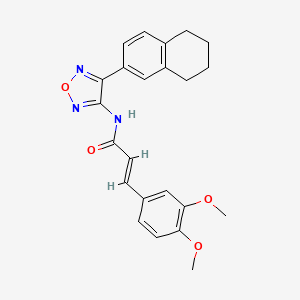 (2E)-3-(3,4-dimethoxyphenyl)-N-[4-(5,6,7,8-tetrahydronaphthalen-2-yl)-1,2,5-oxadiazol-3-yl]prop-2-enamide