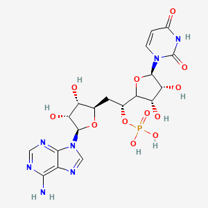 [(1R)-2-[(2R,3S,4R,5R)-5-(6-aminopurin-9-yl)-3,4-dihydroxyoxolan-2-yl]-1-[(3S,4R,5R)-5-(2,4-dioxopyrimidin-1-yl)-3,4-dihydroxyoxolan-2-yl]ethyl] dihydrogen phosphate