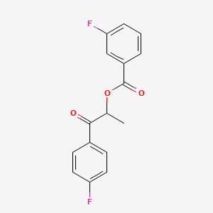 1-(4-Fluorophenyl)-1-oxopropan-2-yl 3-fluorobenzoate