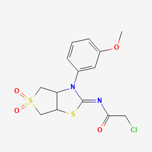 2-chloro-N-[(2Z)-3-(3-methoxyphenyl)-5,5-dioxidotetrahydrothieno[3,4-d][1,3]thiazol-2(3H)-ylidene]acetamide