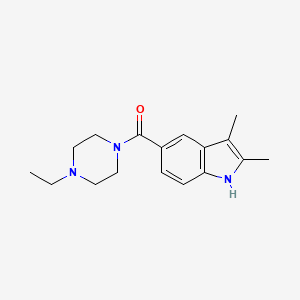 molecular formula C17H23N3O B12205539 (2,3-dimethyl-1H-indol-5-yl)(4-ethylpiperazin-1-yl)methanone 