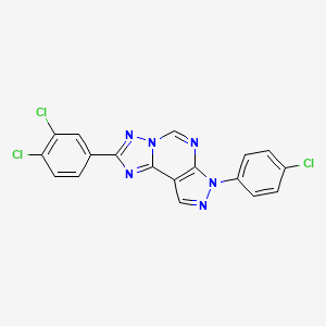 7-(4-chlorophenyl)-2-(3,4-dichlorophenyl)-7H-pyrazolo[4,3-e][1,2,4]triazolo[1,5-c]pyrimidine