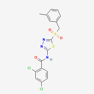 2,4-dichloro-N-(5-((3-methylbenzyl)sulfonyl)-1,3,4-thiadiazol-2-yl)benzamide