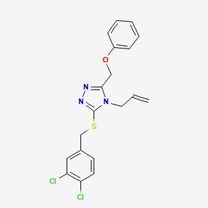 ({5-[(3,4-Dichlorophenyl)methylthio]-4-prop-2-enyl-1,2,4-triazol-3-yl}methoxy) benzene