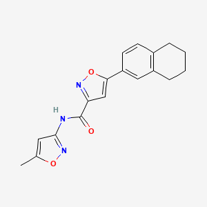 N-(5-methyl-1,2-oxazol-3-yl)-5-(5,6,7,8-tetrahydronaphthalen-2-yl)-1,2-oxazole-3-carboxamide