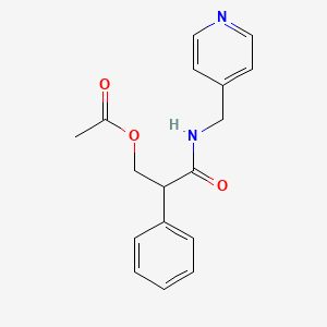 molecular formula C17H18N2O3 B1220558 Acetyltropic acid 4-pyridylmethylamide CAS No. 57116-39-9