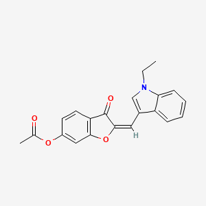 2-[(1-Ethylindol-3-yl)methylene]-3-oxobenzo[3,4-b]furan-6-yl acetate