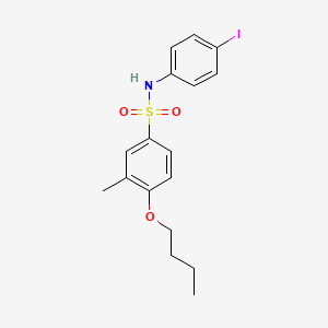 molecular formula C17H20INO3S B12205613 [(4-Butoxy-3-methylphenyl)sulfonyl](4-iodophenyl)amine 