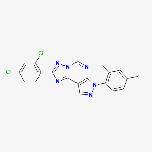 molecular formula C20H14Cl2N6 B12205618 2-(2,4-dichlorophenyl)-7-(2,4-dimethylphenyl)-7H-pyrazolo[4,3-e][1,2,4]triazolo[1,5-c]pyrimidine 